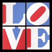 Robert Indiana FOUR PANEL LOVE Screenprint - Sold for $23,040 on 10-10-2026 (Lot 95).jpg